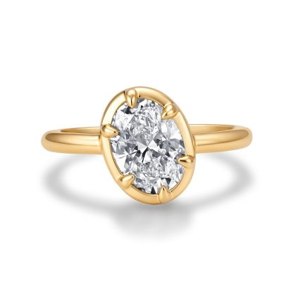 TJR070 OVAL GEORGIAN PINKY RING