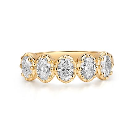TJR135 OVAL 5STONE GEORGIAN RING