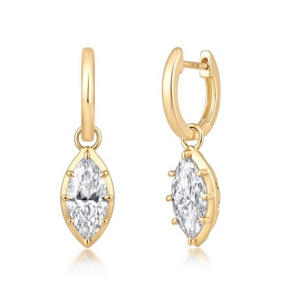 TJE027 OVAL FASHION DROP GEORGIAN EARRINGS
