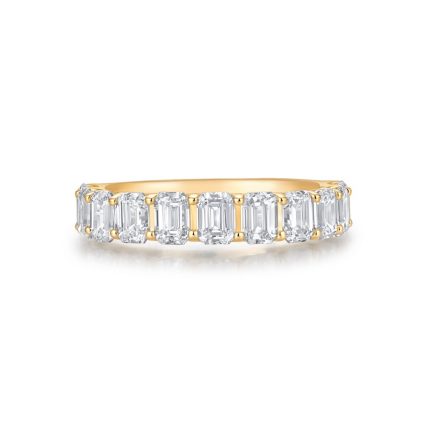 TJR00113 EMERALD, HALF ETERNITY RING