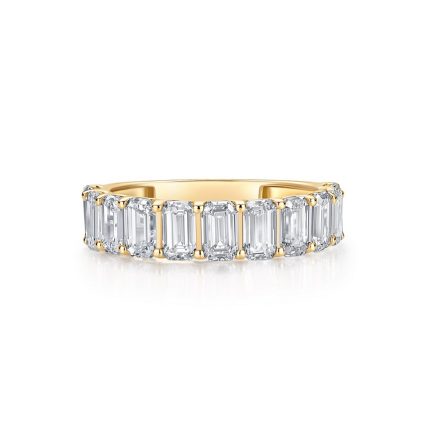 TJR00113 EMERALD, HALF ETERNITY RING