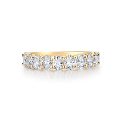 TJR01041OVY OVAL HALF ETERNITY BAND RING