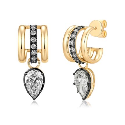 TJE105 PEAR FASHION HUGGIES GEORGIAN, AIRE EARRINGS