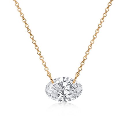 TJN00422Y OVAL DRILL FASHION NECKLACE