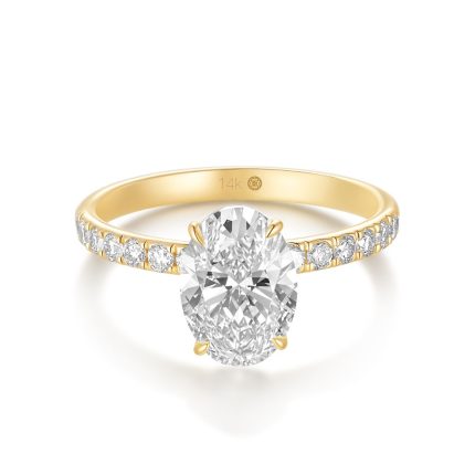 TJR106 OVAL HIDDEN HALO BRIDAL RING