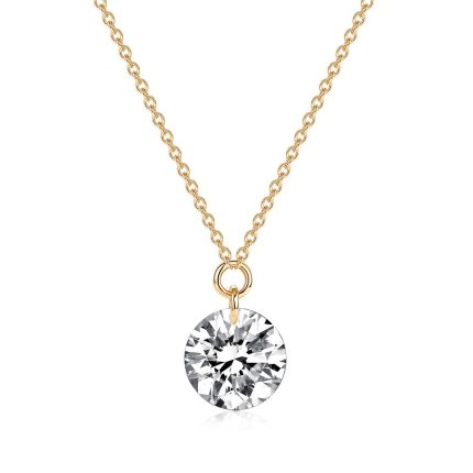 TJN00412RDY ROUND DRILL-SOLITAIRE FASHION  NECKLACE