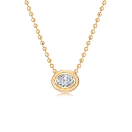 TJN015 OVAL FASHION DOUBLE BEZEL NECKLACE