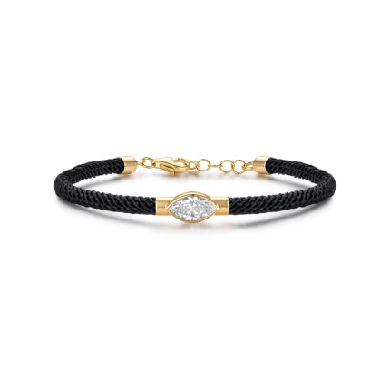 TJB00288MQY MARQUISE CORD-BEZEL BRACELET