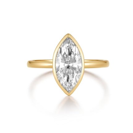 MARQUISE BRIDAL BEZEL RING