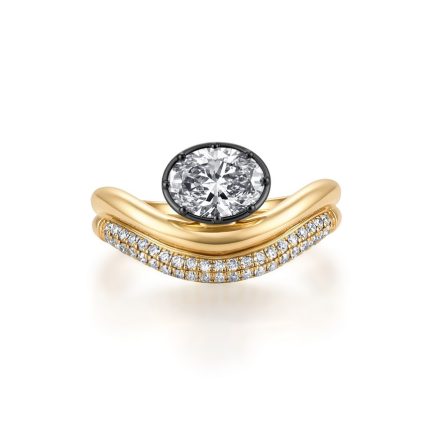 TJR136 OVAL SOLITAIRE BRIDAL RING